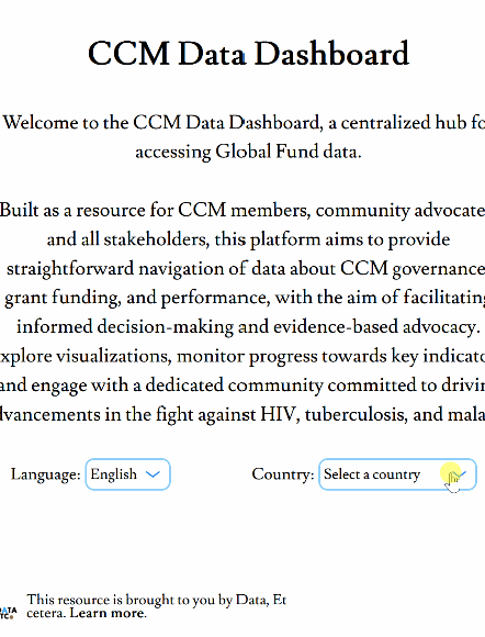 CCM Dashboard