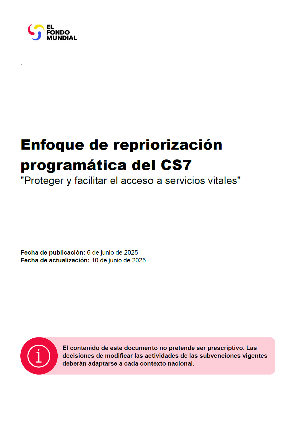 GC7 operational update - es