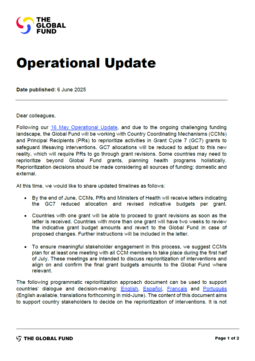 GC7 operational update