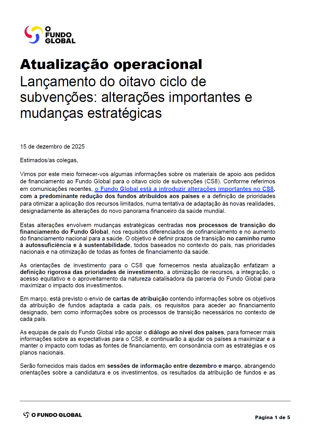 operational update - pt