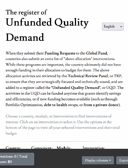UQD Dashboard
